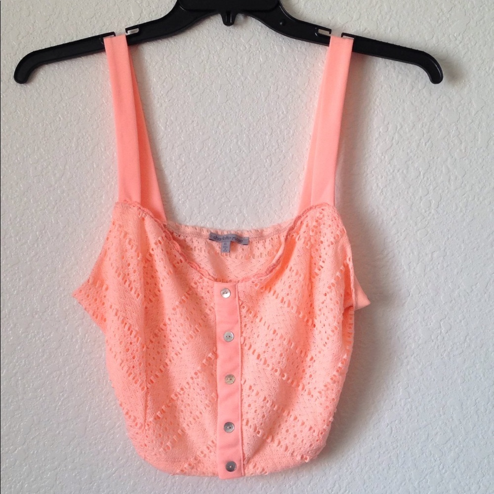 FINAL MARKDOWN Charlotte russe peach crop top (XL)